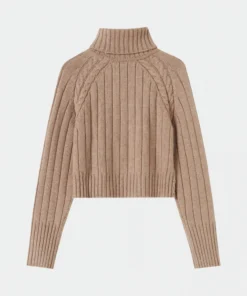 white turtleneck slit hem sweater (copy)
