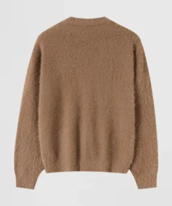 brown fuzzy cardigan