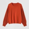 pink fuzzy v neck sweater (copy)