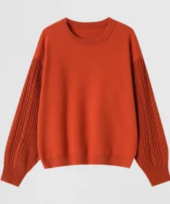 pink fuzzy v neck sweater (copy)