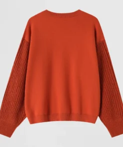 pink fuzzy v neck sweater (copy)