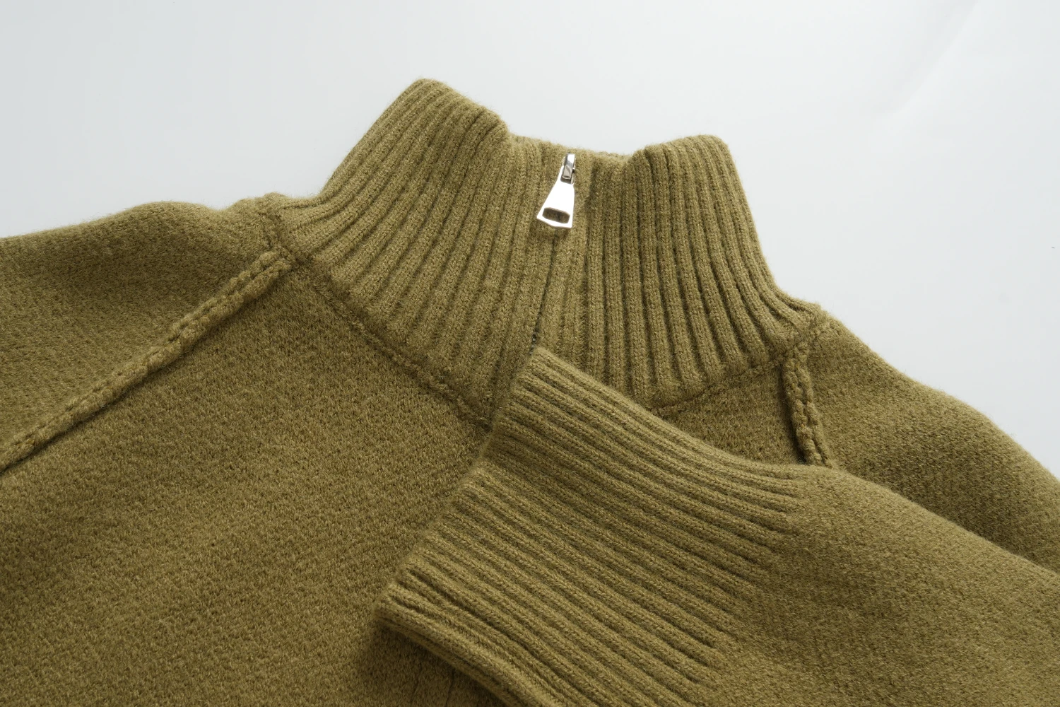 grey ribbed zip cardigan (copy)