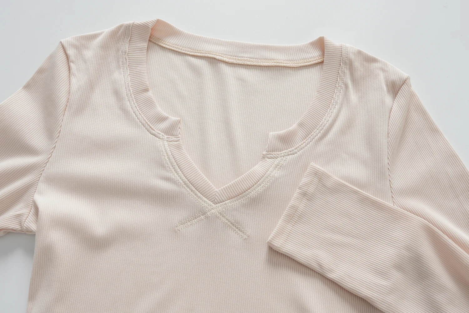 beige half zip polo knit top (copy)