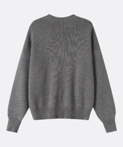 grey ribbed zip cardigan